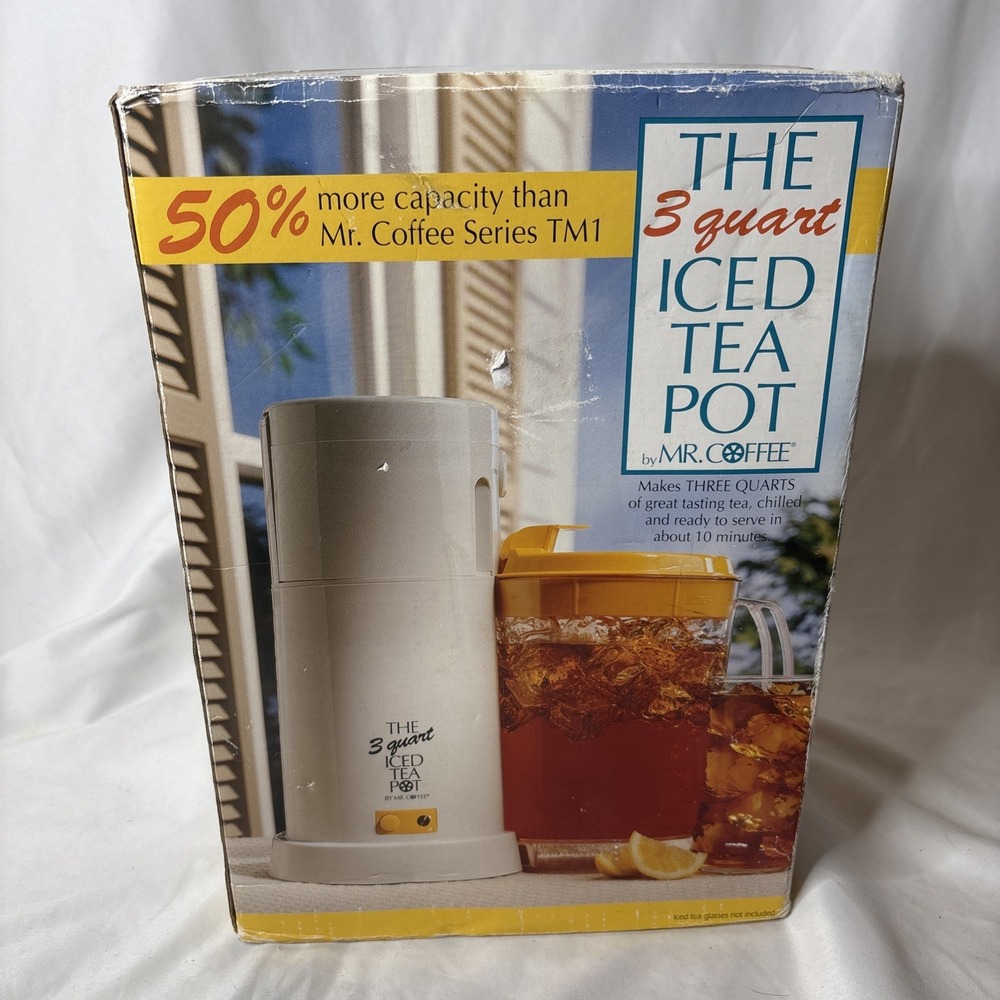 Vintage Mr.‎ Coffee TM3  The 3 Quart Iced Tea Pot Maker NOS 1995.